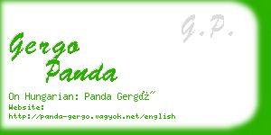 gergo panda business card